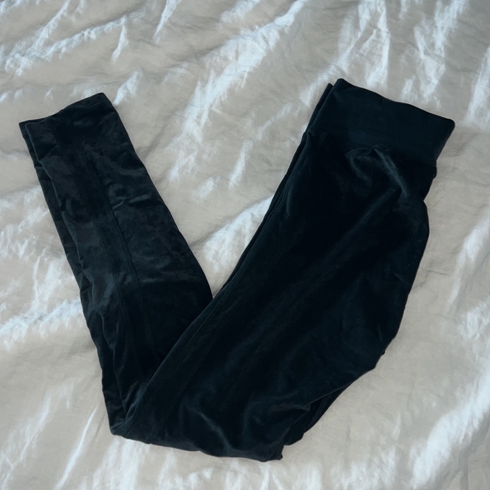 James Perse suede leggings. Dark teal